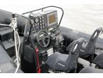 Rapid response RIB controls. Two crew are carried plus 10 armed police.
